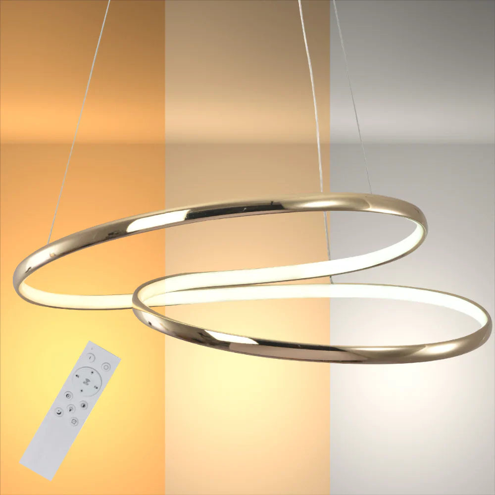 Geometric Elegance LED Ceiling Light Series | Trefoil & Helix Designs | Remote-Controlled Ambiance