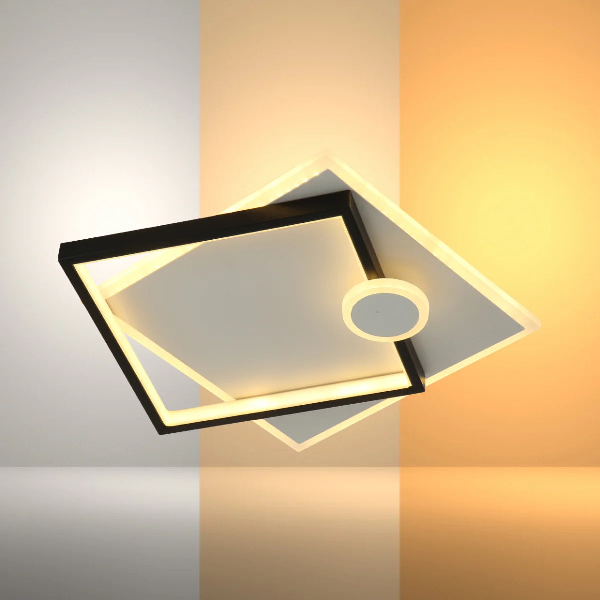 Geometric Tri-Element LED Flush Ceiling Light