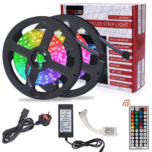 Holiday RGB LED Strip Light IP20 with Remote Controller