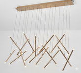 BLACK CHANDELIER MD20047-17 3000K (TEKLED)