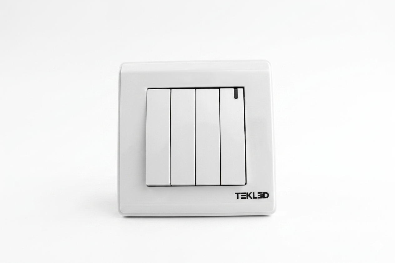PRIME WHITE 4 GANG 2 WAY SWITCH (TEKLED)