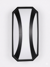 Curved Plastic Black ModernLED Outdoor Wall Light 24W Cool White (TEKLED)