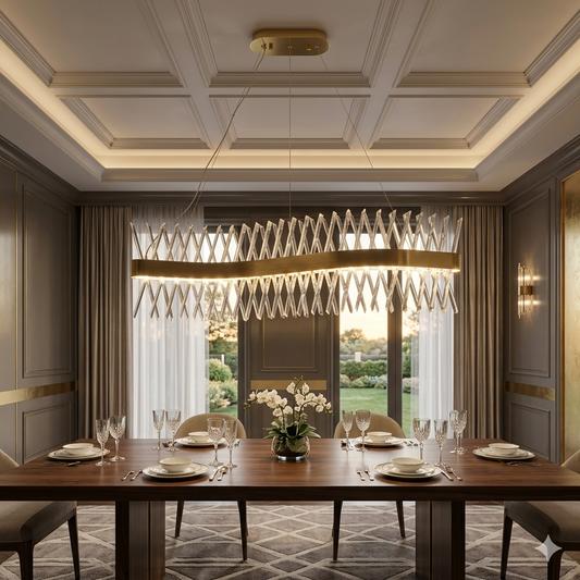 Chandelier 8005 L1030 72W Copper 5000K (ASYA-AVIZE)