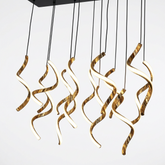 LED PENDANT LIGHT HLD40201A-14 GOLD 45W 3000K L800XW300XH1500 (TEKLED)