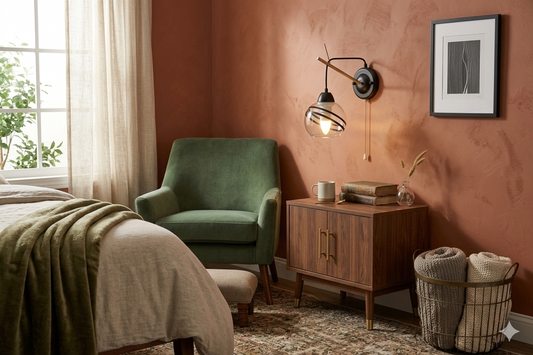 Wall Lamp 32487 1xE27 BLACK+COPPER (TEKAVIZE)