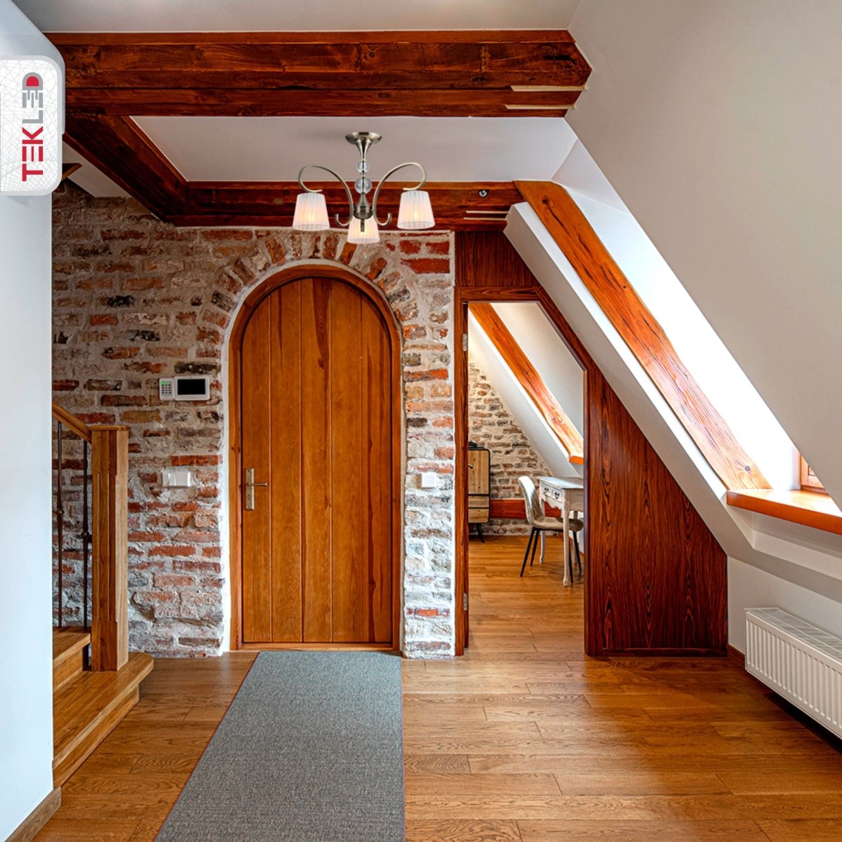 More interior usage of Antique Brass Metal Body Rice White Fabric Shade Vintage Traditional Retro Semi Flush Ceiling Light with 3xE27 Fitting | TEKLED 159-17818