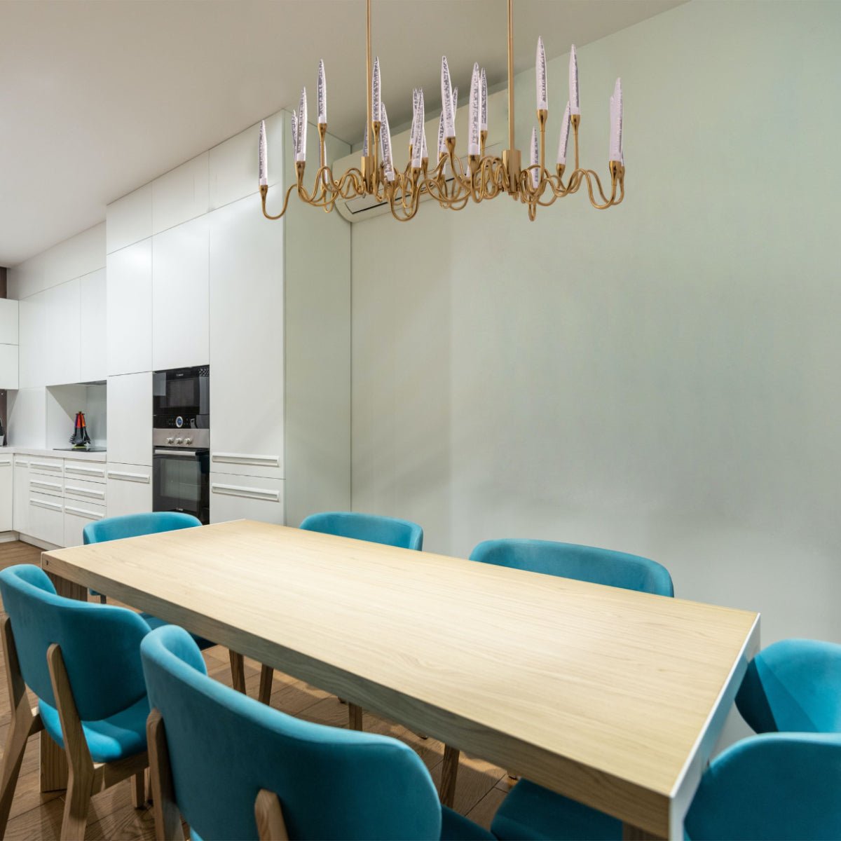 More interior usage of Candle French Mediterranean Tiered Gold Finishing Kitchen Island Chandelier Ceiling Light with 20xG4 | TEKLED 159-17520