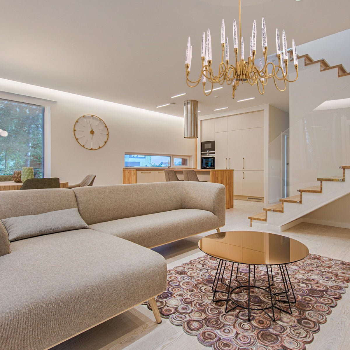 Indoor usage of Candle French Mediterranean Tiered Gold Finishing Chandelier Ceiling Light with 20xG4 | TEKLED 159-17518