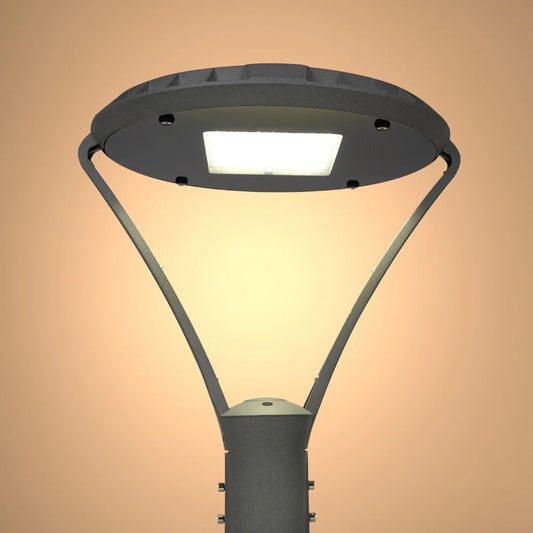 LED Ataman Lamp Post Top Light 50W 4000K Cool White IP65 Dark Grey