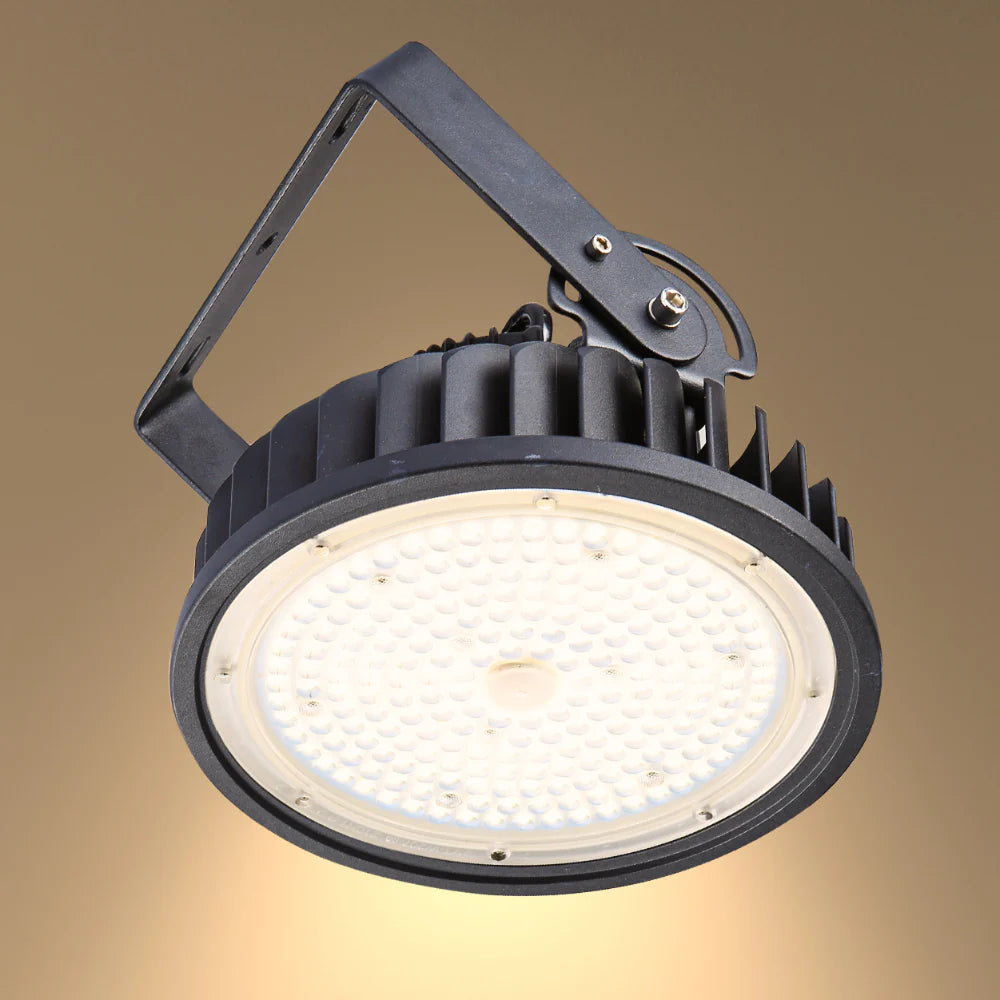 LED UFO Cold Forged Heatsink Highbay Light 150W Cool White 4000K Sand Black IP65