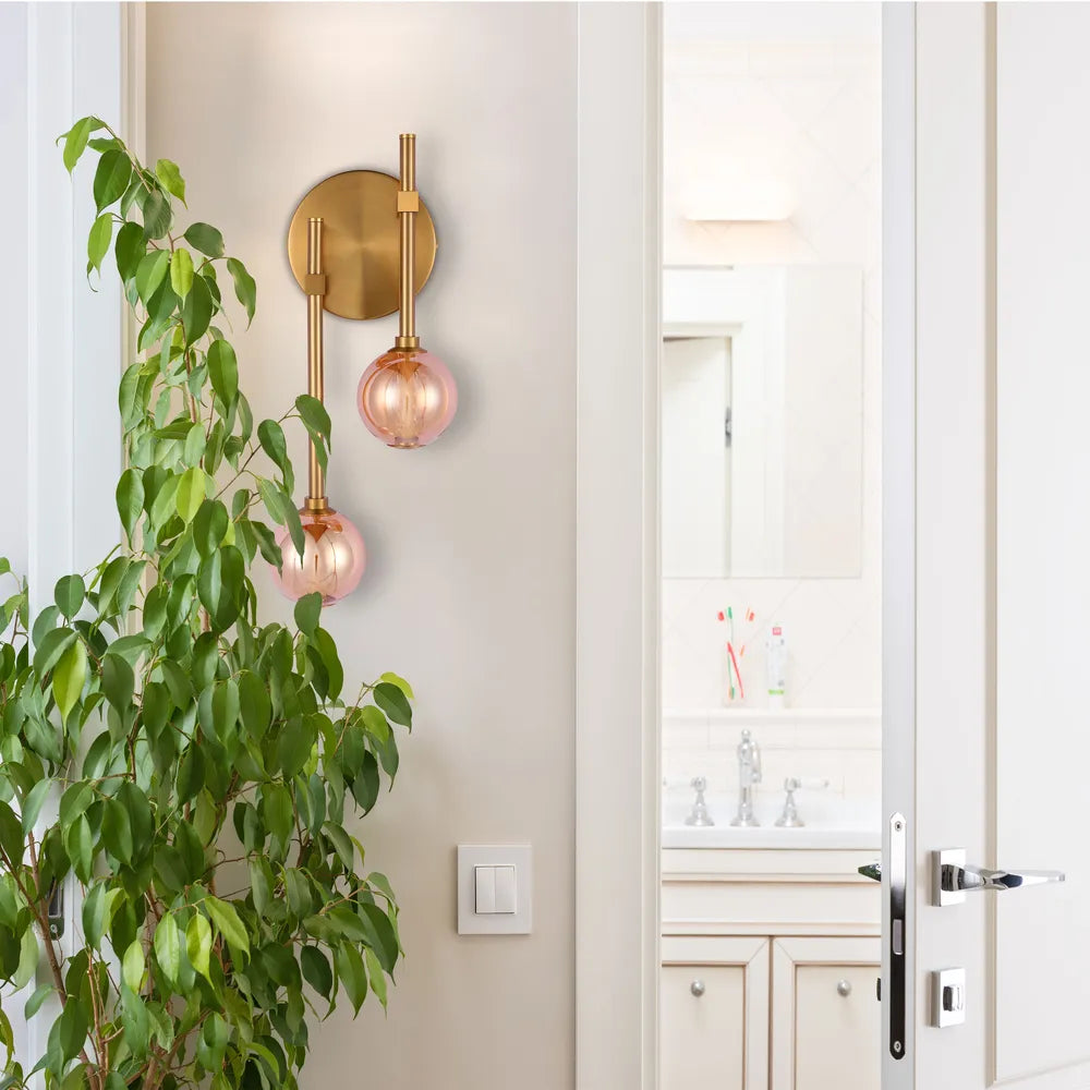 LED Wall Light TEKLED LED Wall Light 39308-2A Clear Glass 3000K(TEKLED)-151-20048--151-20048