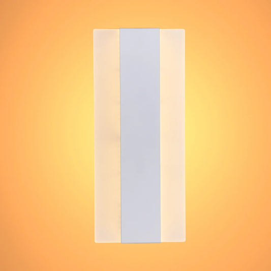 LED White Metal Acrylic Wall Light 12W Warm White 3000K
