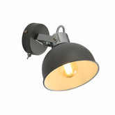 Main image of Grey Dome Adjustable Wall and Ceiling Light with Switch on the Rose E14 | TEKLED 151-19800