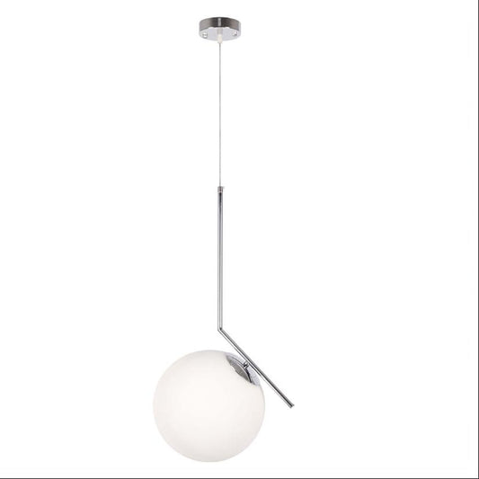 Opal White Glass Globe Pendant Ceiling Light