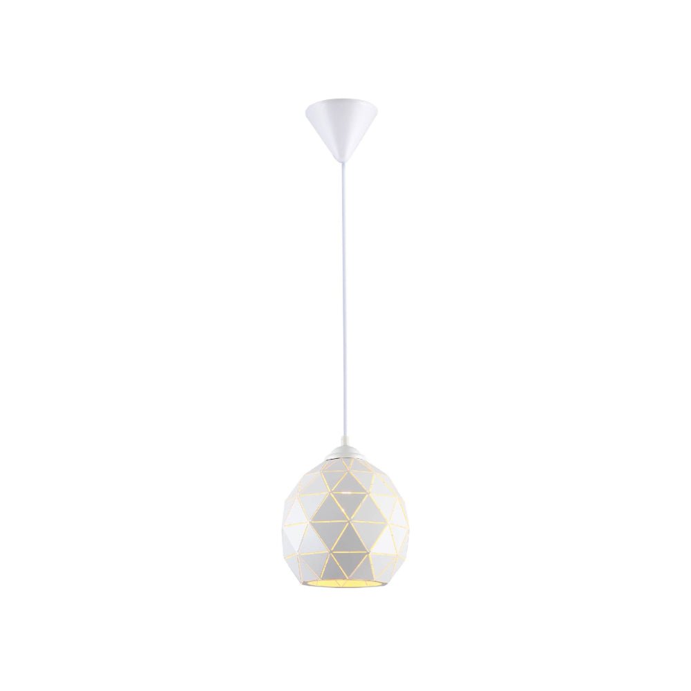 Triangle Pattern Metal Laser Cut Dome Kitchen Island Pendant Ceiling Light