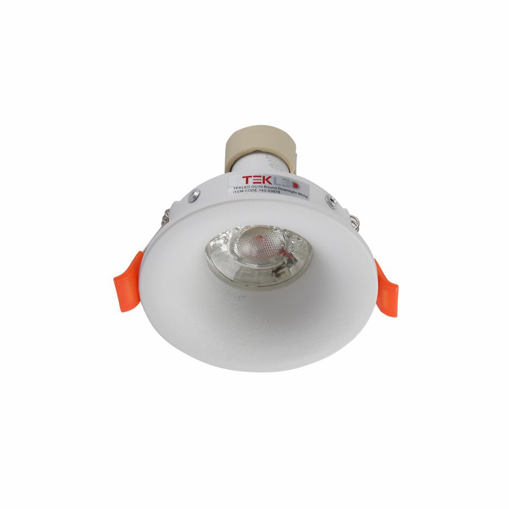 Round or Rectangle White Diecast Aluminium Fixed Downlight GU10 Fitting