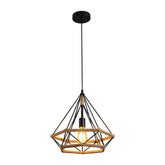 Main image of Manila Hemp Rope Diamond Pendant Light Black E27 159-18122