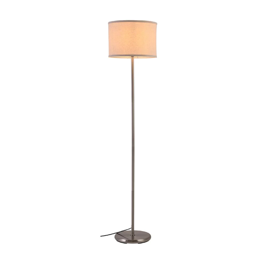 Minimalist Floor Lamp Nickel Flaxen