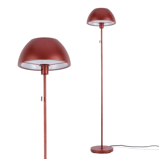Modern Dome Floor Lamp E27 Fitting, 1440mm Height, Pull Cord Switch