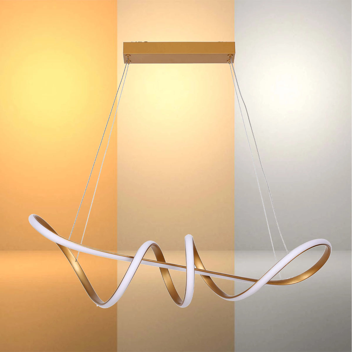 Modern LED Pendant Lights Interlocking Rings, Wave & Tiered Designs