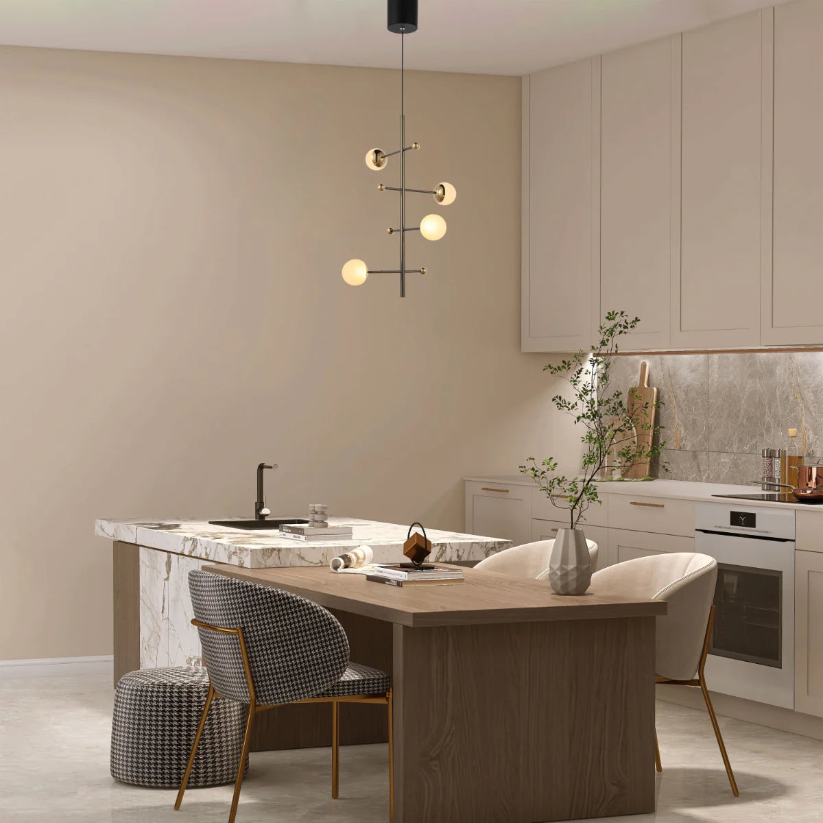 Modern Spacious Chandelier Ceiling Light Gold 159-18155 in play