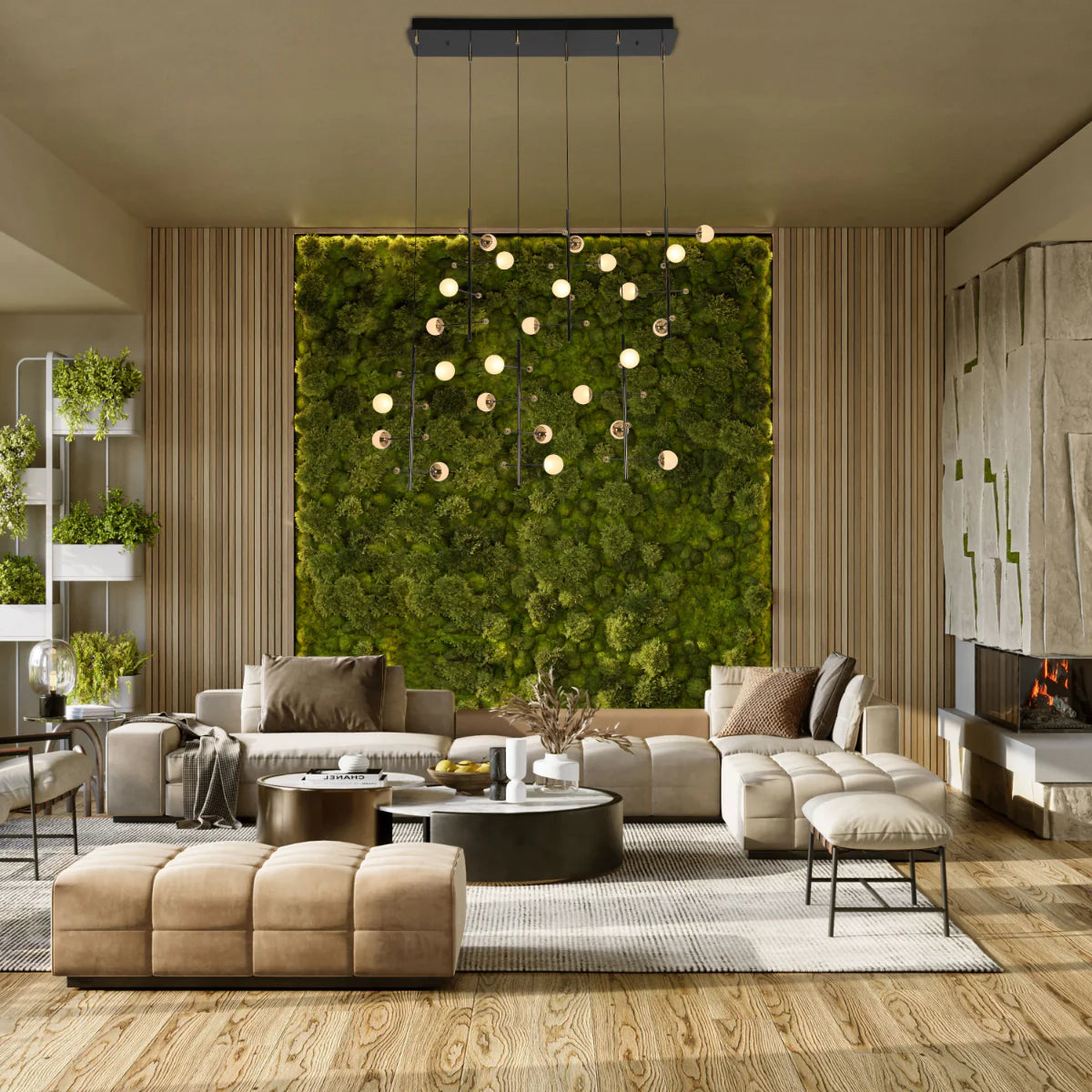 Usage of Modern Spacious Chandelier Ceiling Light Gold 159-18157