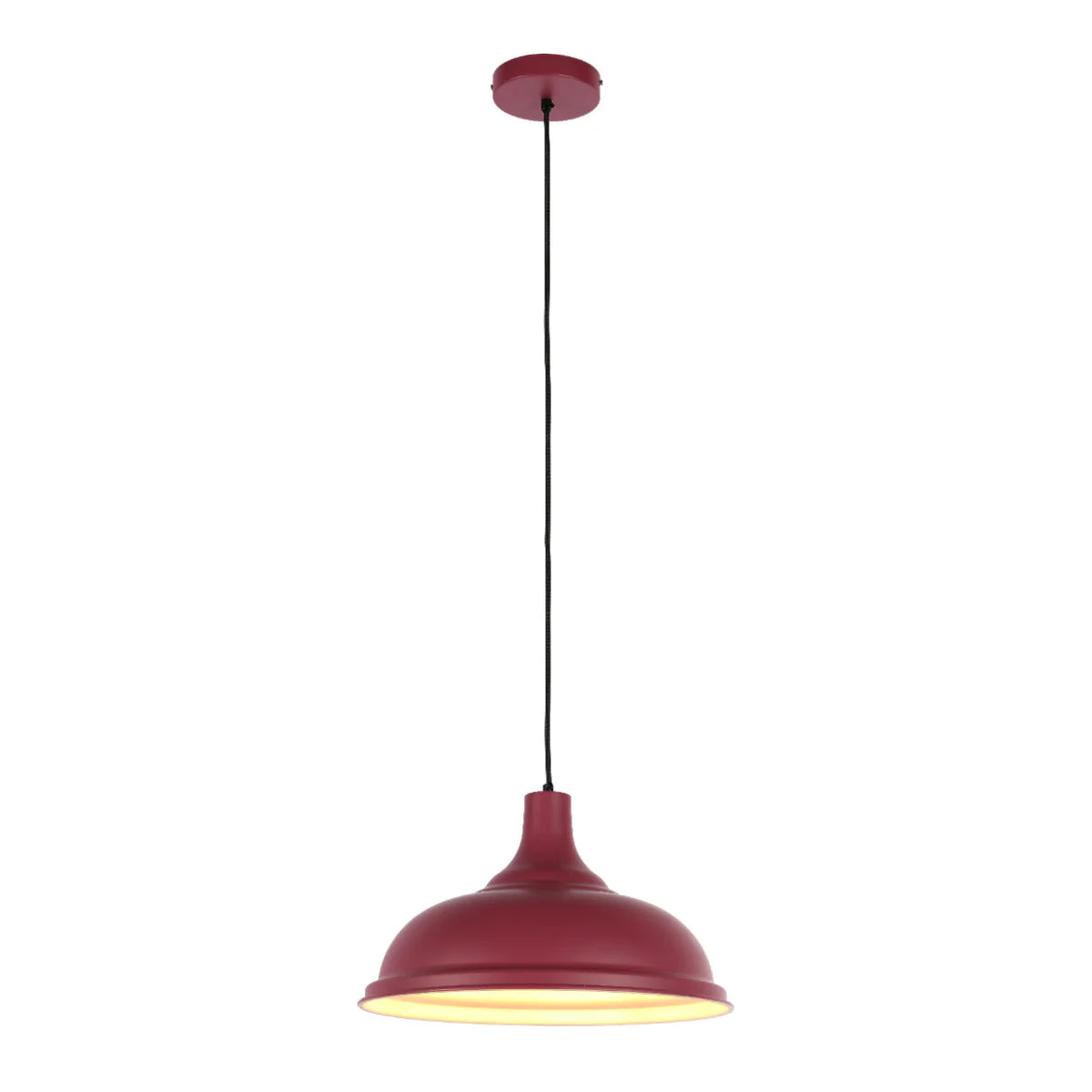 Modern Step Pendant Light - 38cm Metal Shade in Varied Hues