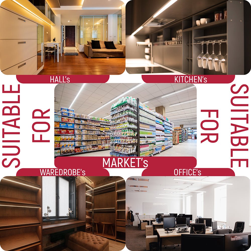 Closeup images for LED T5 Under Cabinet Link Light 5W 3000K Warm White IP20 with switch 286mm 1ft