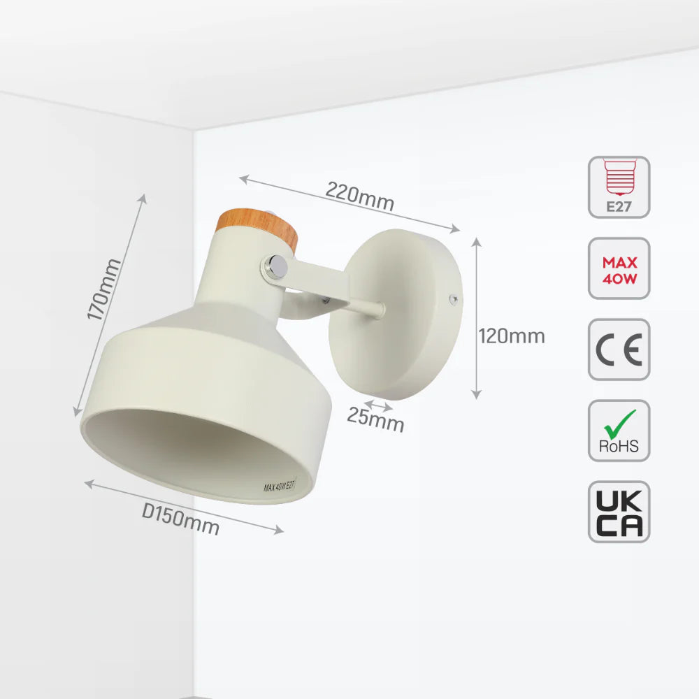 Nordic Wood Accent Wall Light