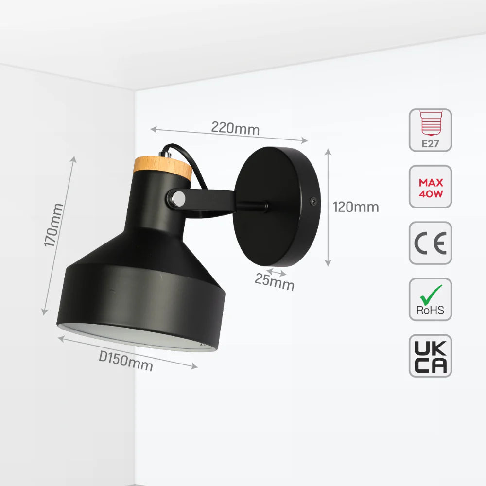 Nordic Wood Accent Wall Light