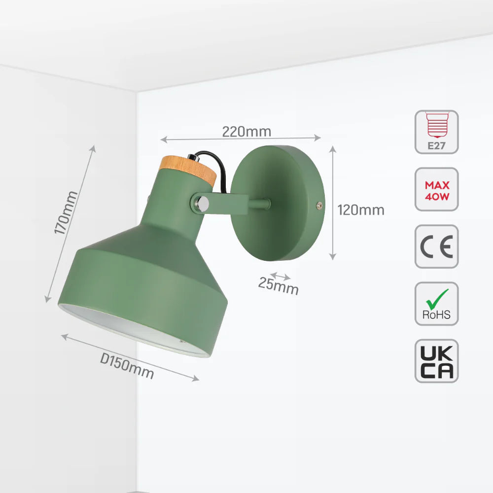 Nordic Wood Accent Wall Light