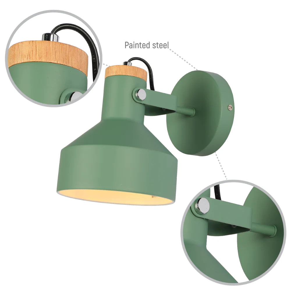 Nordic Wood Accent Wall Light