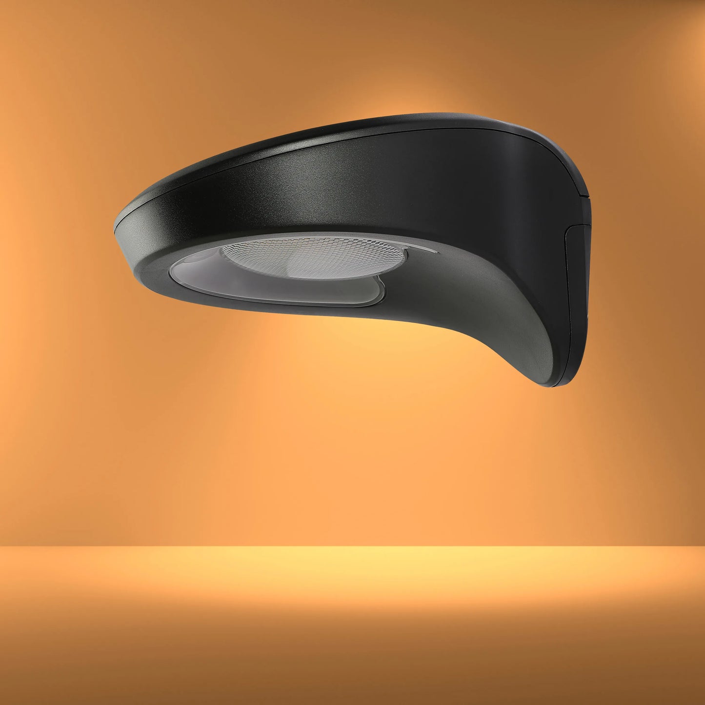 Solar-Powered Curved Designer LED Wall Light, Motion Sensor, 3000K Warm White, Rechargeable for Outdoor Use