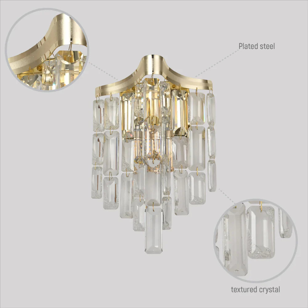 Details of Star Crystal Chandelier Wall Light | TEKLED 151-19960
