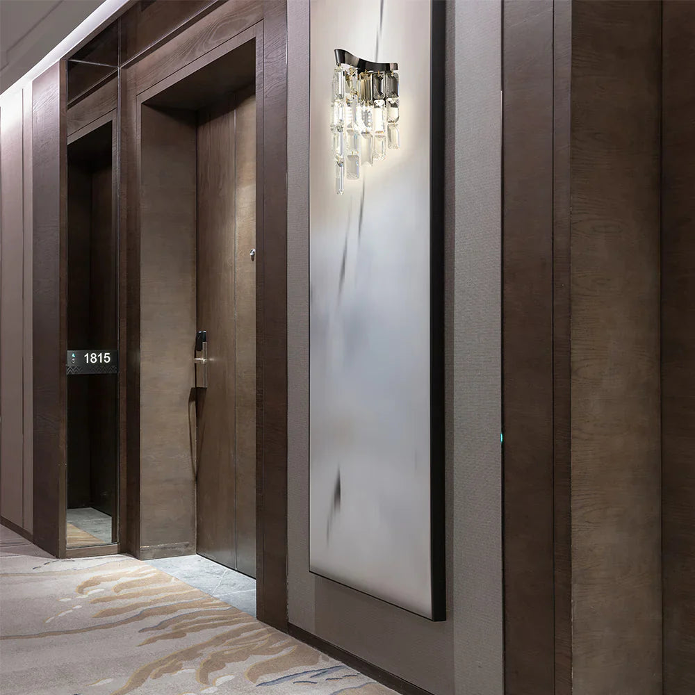 Interior application of Star Crystal Chandelier Wall Light | TEKLED 151-19962