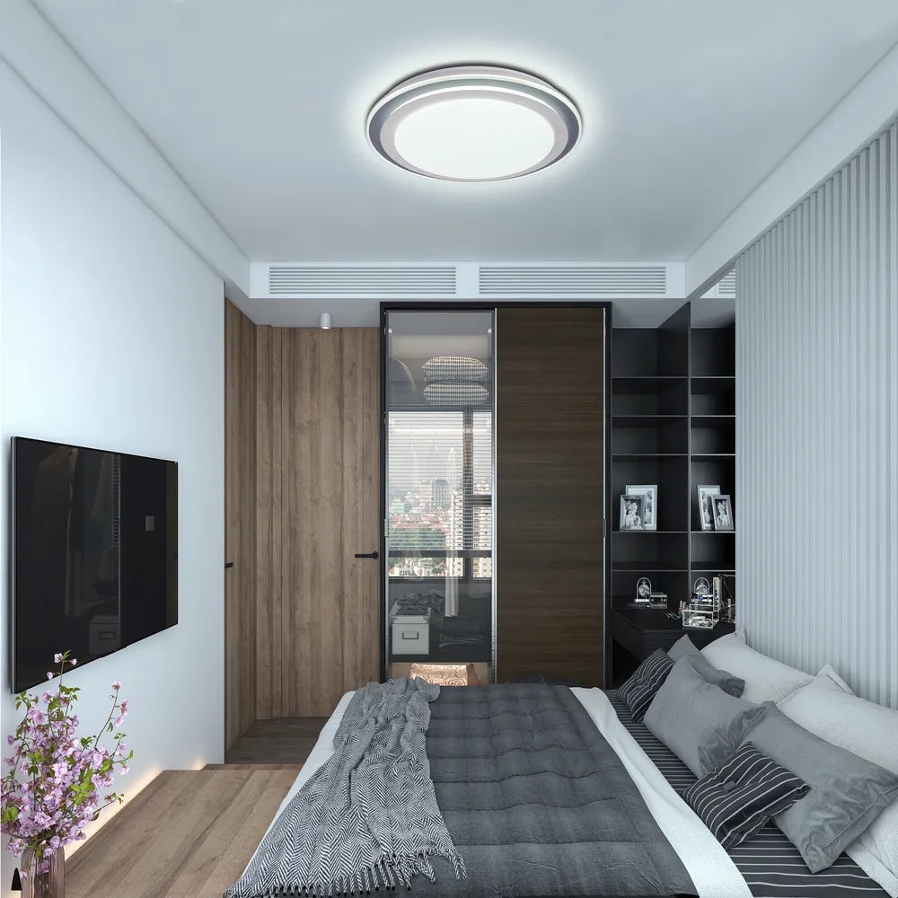 LED Flush Ceiling Light TEKLED Step LED Flush Ceiling Light Blue D500 6000K/4000K/3000K 42Wx2(TEKLED)--165-16005