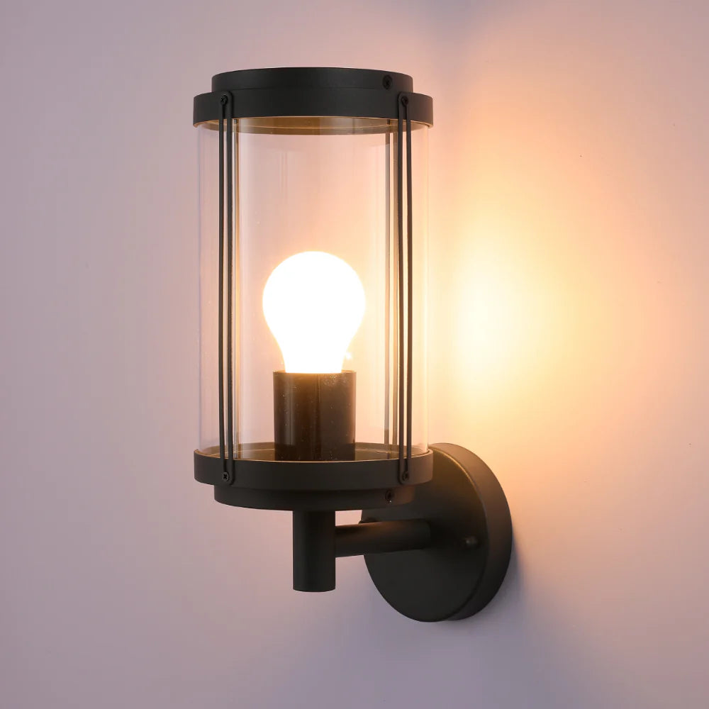 Tanaro Vintage Outdoor Wall Lantern E27 Dark Grey
