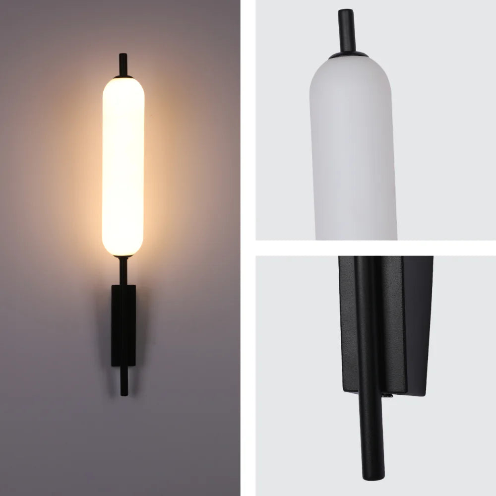 The Blazing Birch Typha Cattail Modern LED Wall Sconce Light 3000K 12W