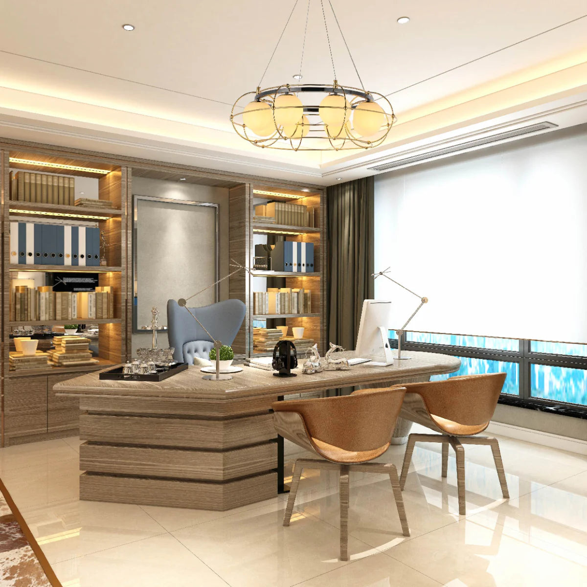 Vintage-Modern Orb Chandelier with Geometric Gold Detailing G9 150-19034 in play