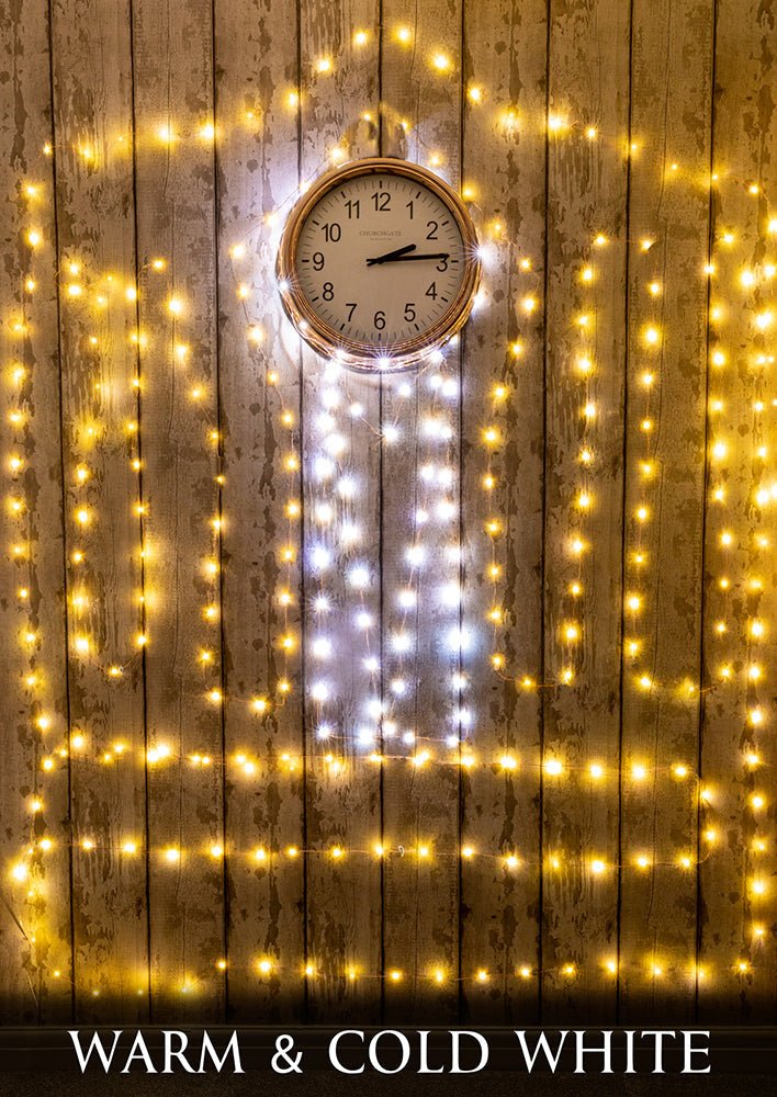 Indoor use of Serpens Solar 2 Sets Micro-LED String 120 LEDs 14m Warm & Cool White LED String Fairy Light