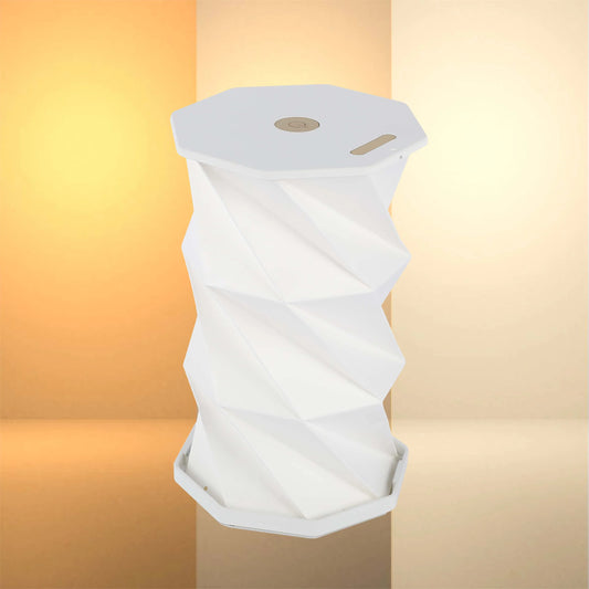 Expandable Origami Table Lamp – White & Gold, USB Rechargeable, 3CCT Dimmable LED