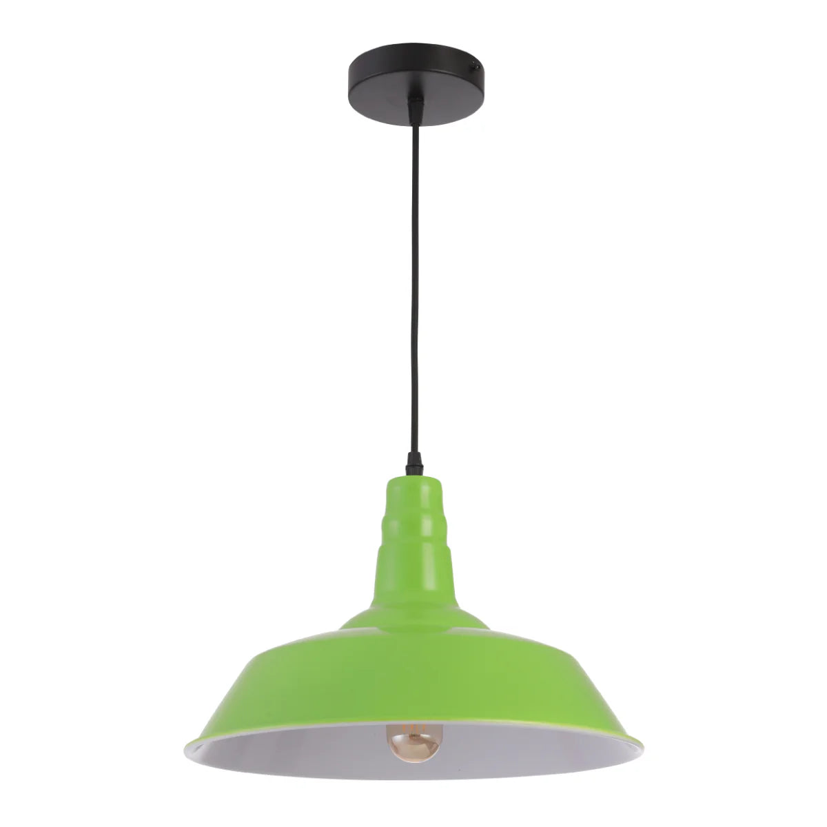 Main image of Pistachio Green Metal Step Pendant Ceiling Light with E27 | TEKLED 150-15042