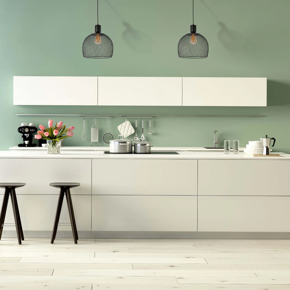 Wire Mesh Industrial Dome Pendant Ceiling Light grande used in kitchen