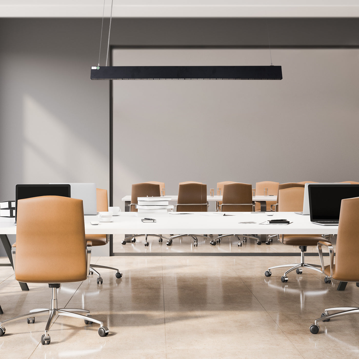 Pendant LED EPSILON 42W 4000K BLACK 114cm(TEK)