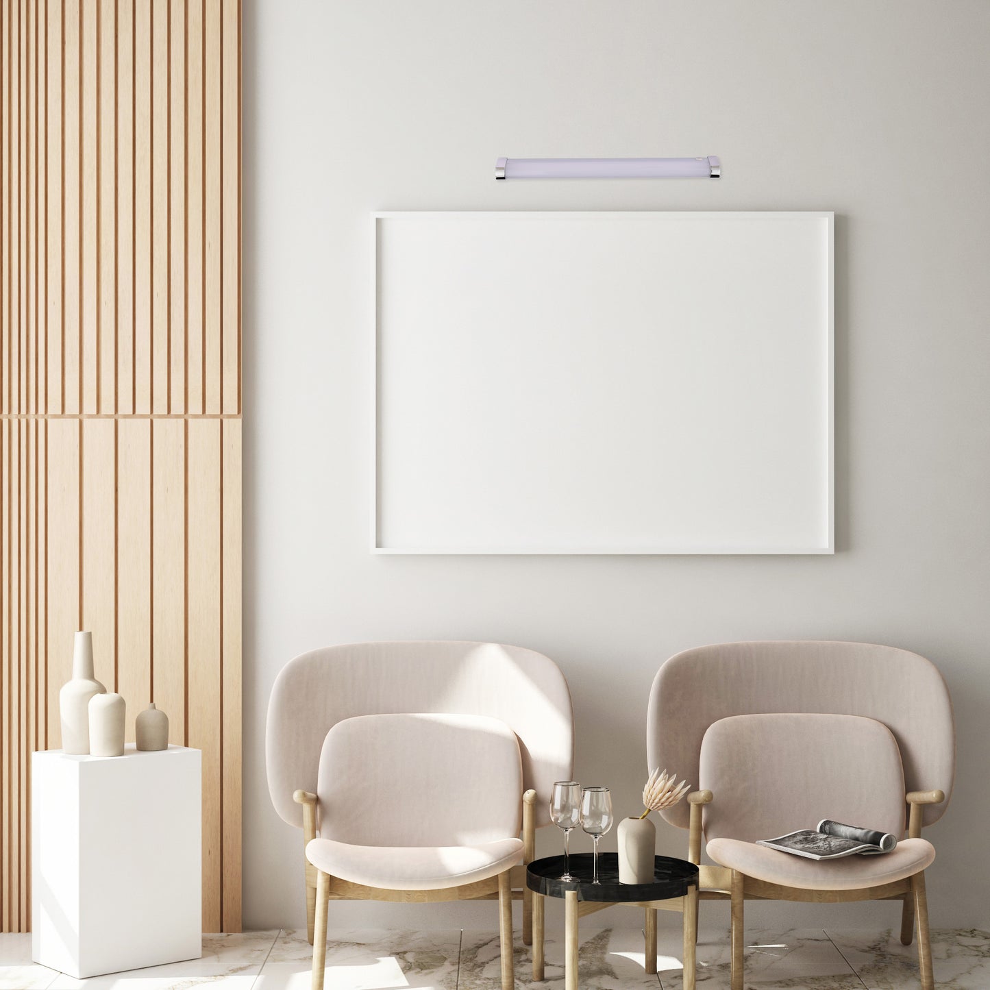 LED Mirror Bathroom Vanity Room Light 60cm 15W 4000K White+Chrome