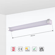 LED Mirror Bathroom Vanity Room Light 60cm 15W 4000K White+Chrome