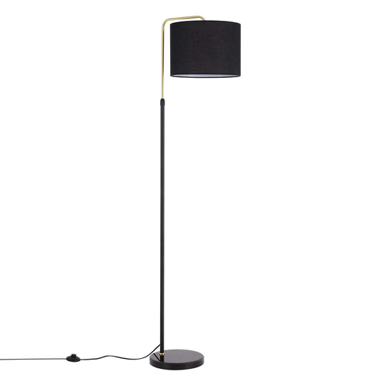 Black and Gold Floor Lamp E27 Fitting, 1530mm Height