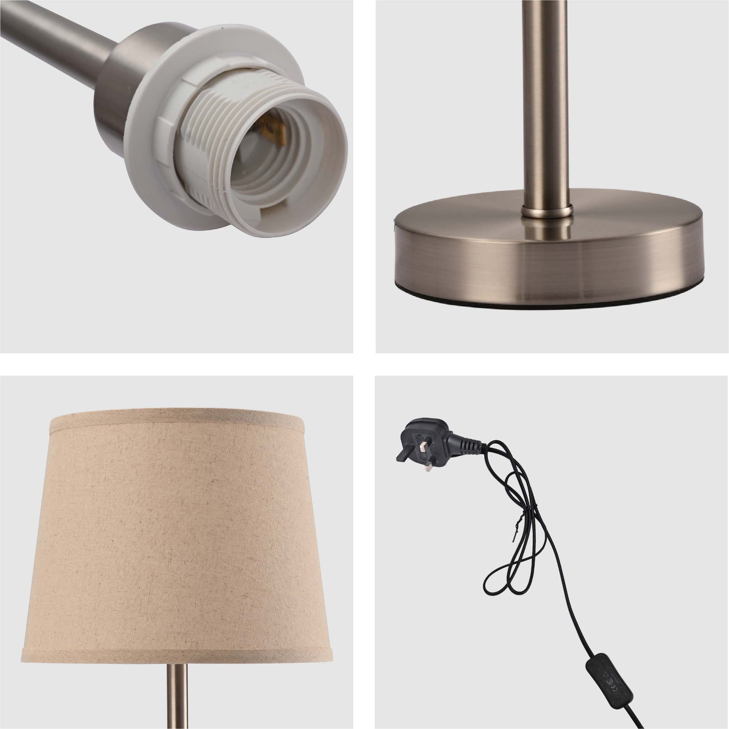 Desk lamp F018 1xE27 54cm NICKEL (TEKLED)