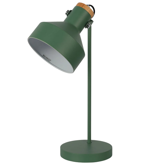 Modern Desk Lamp with Wooden Accent