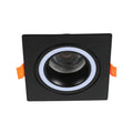LOW UGR FIXED ALUMINIUM DOWNLIGHT IP20 GU5.3 1 WAY SQUARE (TEKLED)